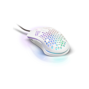 Мишка Yenkee Shotgun 3030WE, геймърска, 6400 dpi, USB, бяла