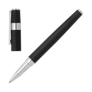 Hugo Boss Ролер Gear Pinstripe, в кутия, черно-сребрист