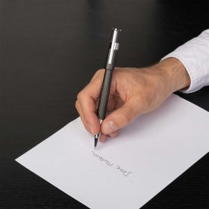 Hugo Boss Ролер Gear Pinstripe, в кутия, черно-сребрист