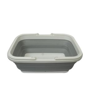 Кошница Office 1, сгъваема, 38 х 28.5 х 15.5 cm, сиво-бяла