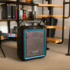 Тонколона Blaupunkt MB10, преносима, караоке, 600 W, с 1 кабелен микрофон, черна