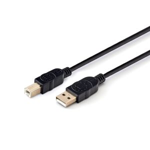 Кабел Manhattan, USB 2.0 A Male/USB 2.0 B Male, 3 m, USB Type A, USB Type B