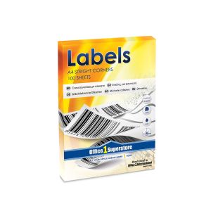 Office 1 Самозалепващи се етикети, A4, 70 x 50.8 mm, прави ъгли, 100 листа