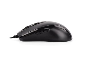 Мишка A4Tech V-Track N-708X, с кабел, USB, 6 бутона, черна