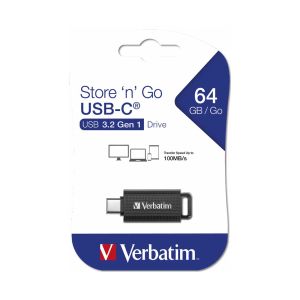 USB флаш памет Verbatim Store 'n' Go, USB Type-C, USB 3.2 Gen 1, 64 GB
