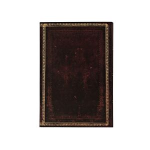 Paperblanks Тефтер Black Moroocan, Mini, широки редове, твърда корица, 88 листа