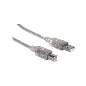Кабел Manhattan, USB 2.0 A Male/USB 2.0 B Male, 5 m, USB Type A, USB Type B
