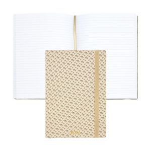 Hugo Boss Тефтер Monogram, A5, на редове, кремав