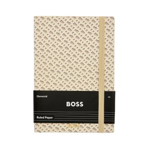 Hugo Boss Тефтер Monogram, A5, на редове, кремав