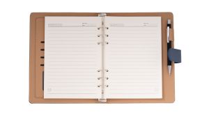 Office 1 Органайзер, A5, с рингове, кожен, в кутия, кафяв