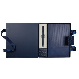 Office 1 Комплект тефтер и химикалка Matrix Blue, в кутия, сини