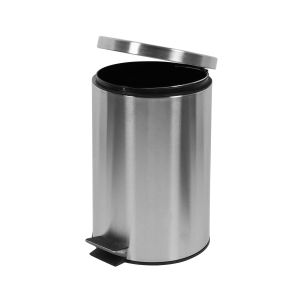 Кош за отпадъци Office 1, с педал, метален, 25.2 х 25.2 х 39.3 cm, 12 L, инокс