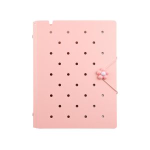 Sworld Тефтер ME, А5, с 6 ринга, ластик, бели листове, 40 листа, розов