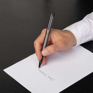 Hugo Boss Ролер Filament, в кутия, сребристо-черен