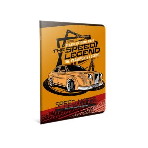 Gipta Тетрадка Speed, А4, бяла хартия, широки редове, PP корица, 60 листа