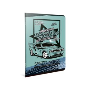 Gipta Тетрадка Speed, А4, бяла хартия, широки редове, PP корица, 60 листа