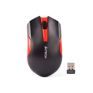 Мишка A4Tech V-Track G3-200N, безжична, AA, черно-червена