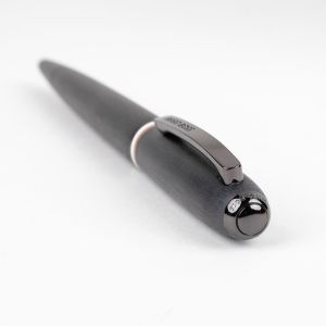 Hugo Boss Химикалка Contour Iconic, в кутия, тъмносива