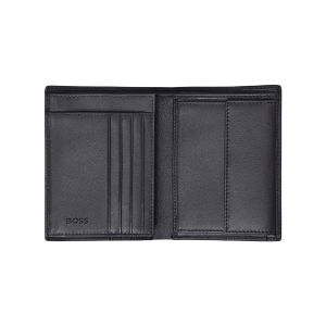 Hugo Boss Портфейл Classic Grained, вертикален, с капак, черен