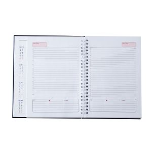 Календар-бележник Дакота, без дати, A5, със спирала, син