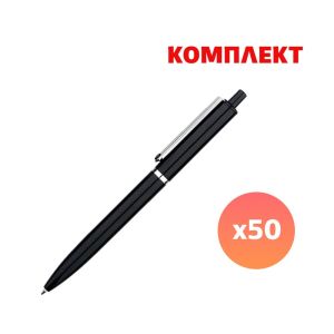 Химикалка Pengo, пластмасова, черна, с пълноцветен печат, 50 броя