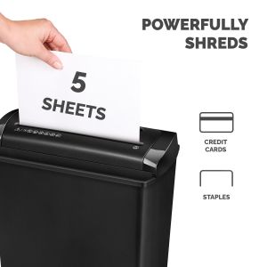 Шредер за унищожаване на документи Fellowes Powershred P-25S, Strip-Cut, 11 L, време за работа 3 мин