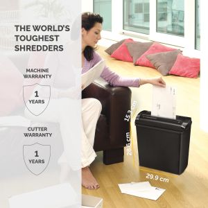 Шредер за унищожаване на документи Fellowes Powershred P-25S, Strip-Cut, 11 L, време за работа 3 мин