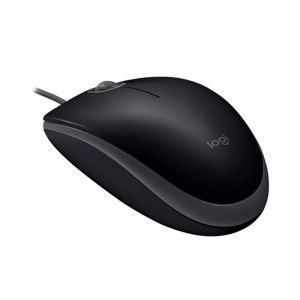 Мишка Logitech B110, оптична, безшумна, USB, 3 бутона, черна