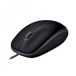 Мишка Logitech B110, оптична, безшумна, USB, 3 бутона, черна