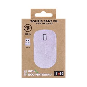 Мишка TNB Bioplastic Eco, безжична, USB Type-A, 3 бутона