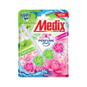 Ароматизатор за тоалетна Medix Perfume Duet, Apple & Pink, 55 g