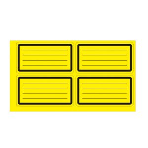 Top Office Самозалепващи се етикети, ученически, жълти, 40 броя