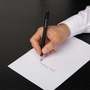 Hugo Boss Писалка Label, в кутия, черна