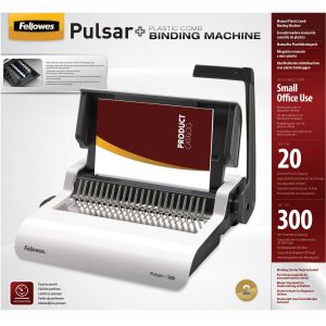 Машина за подвързване Fellowes Pulsar, ръчна, с пластмасова спирала, A4, до 300 листа