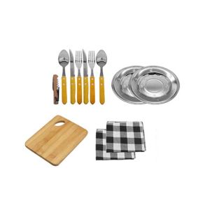 Office 1 Комплект прибори за пикник Picnic, в бял калъф