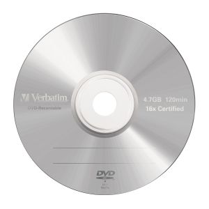DVD-R Verbatim, 4.7 GB, 16x, AZO покритие, в кутия