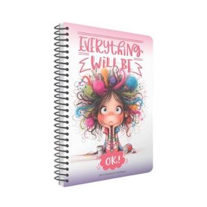 Gipta Тетрадка Everything, A4, бяла хартия, широки редове, PP корица, със спирала, 80 листа