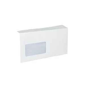 Top Office Плик, DL, 110 x 220 mm, хартиен, с ляво прозорче, със самозалепваща лента, бял, 1000 броя