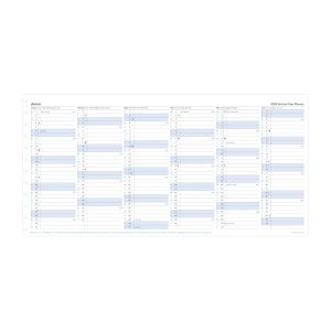 Filofax Пълнител за тефтер, А4, за 2024 година, 1 година на страница в разгъвка