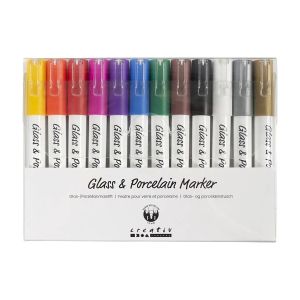 Creativ Company Маркер за стъкло и порцелан, 12 броя
