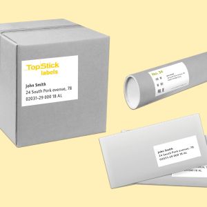 Top Stick Самозалепващи се етикети, A4, заоблени, 63.5 х 46.6 mm, 18 броя, 100 листа