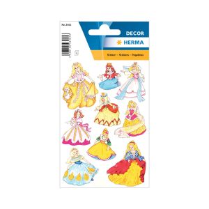 Herma Самозалепващи се етикети Принцеси, 3 листа