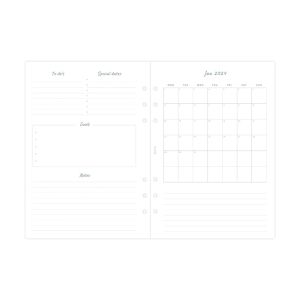 Filofax Пълнител за органайзер Eco, А5, за 2024 година, 1 седмица на 2 страници