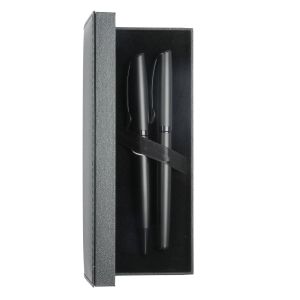 Office 1 Комплект химикалка и ролер Rush, метални, черни