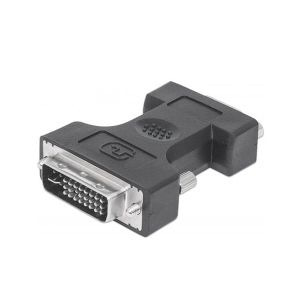 Преходник Manhattan, DVI-I-Male/VGA-Female