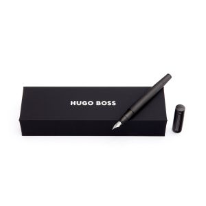 Hugo Boss Писалка Arche Iconic, в кутия, черна