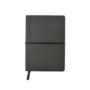 Office 1 Бележник Memo А6, с цветни индекси и ластик, черен