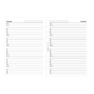 Filofax Пълнител за органайзер, A5, за имена, адреси и телефони