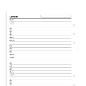 Filofax Пълнител за органайзер, A5, за имена, адреси и телефони