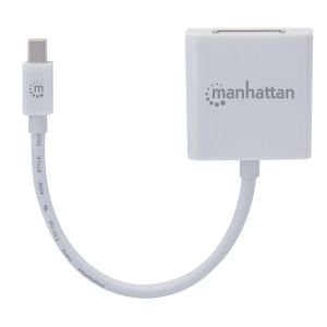 Адаптер Manhattan Mini DisplayPort, Male към DVI-I Female, Ethernet порт